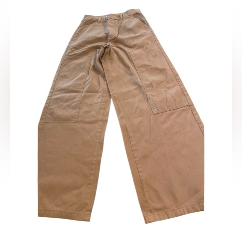 Pacsun Womens Brown Wide Leg Full Length High Rise New Workwear Trouser size 26